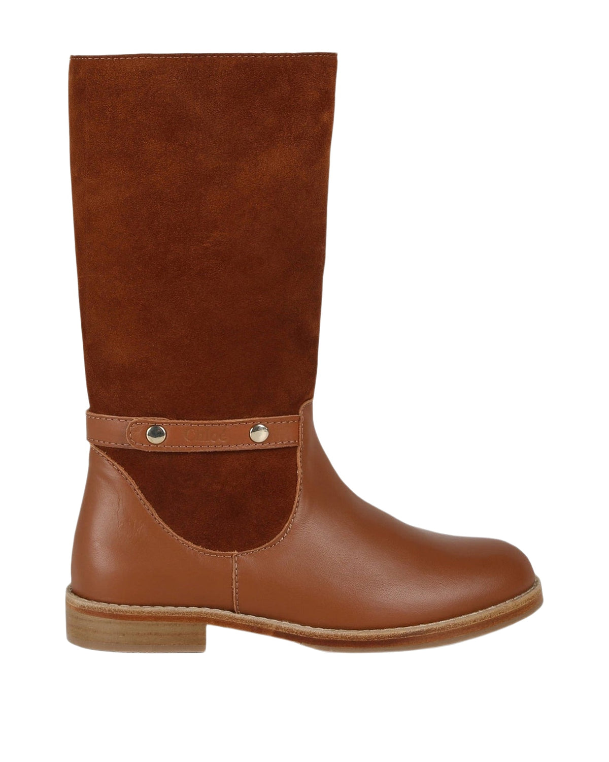 Bottes zippée en cuir - Marron