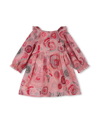 Robe zippée à motif en laine - Rose Vert