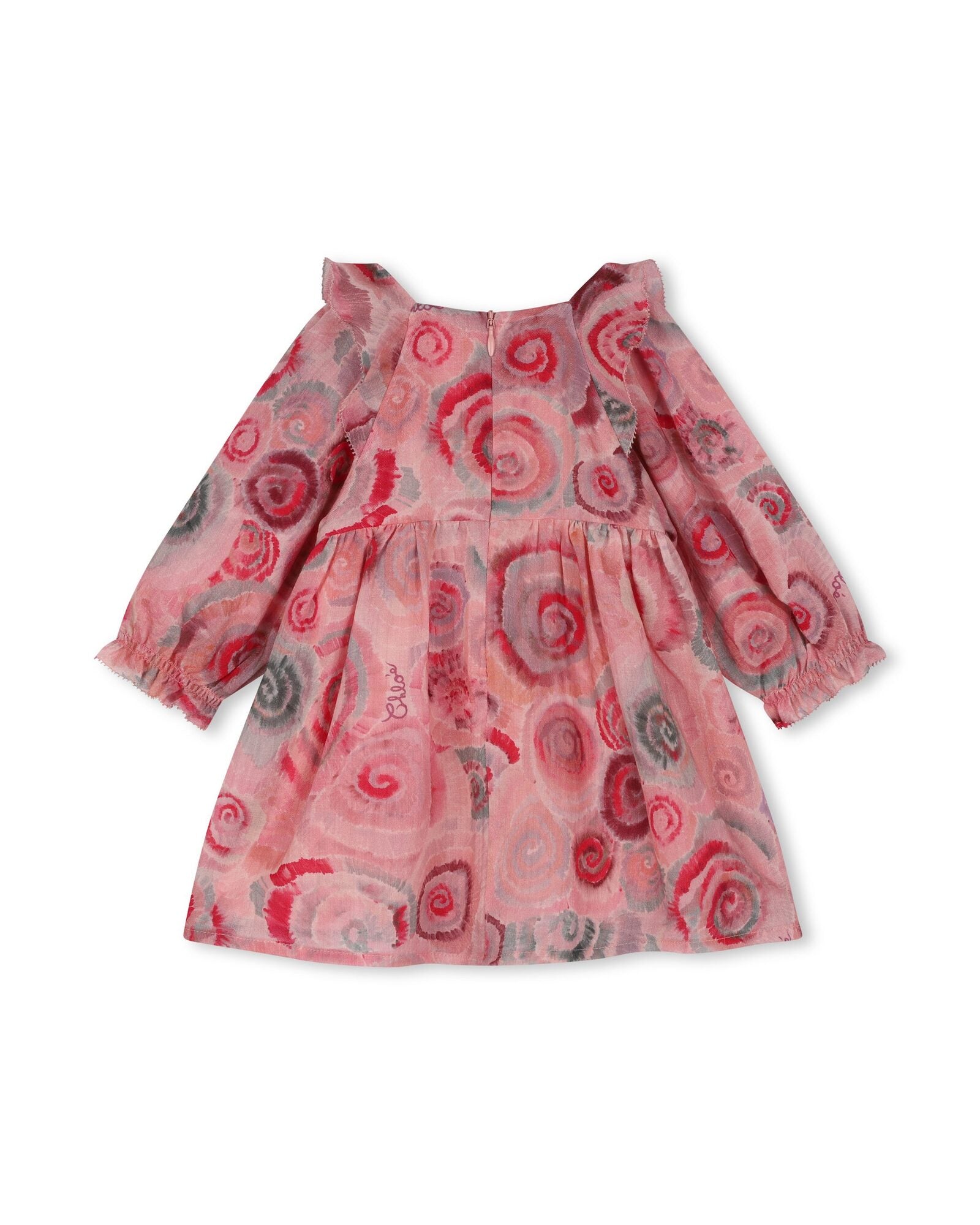 Robe zippée à motif en laine - Rose Vert