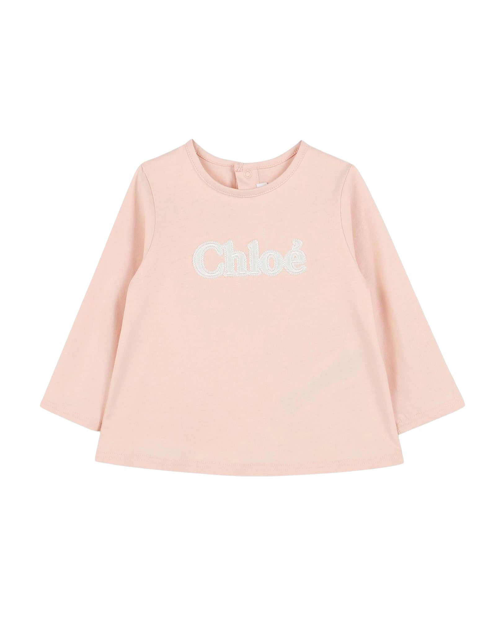 T-shirt à manches longues impression spirale en coton - Bois de Rose
