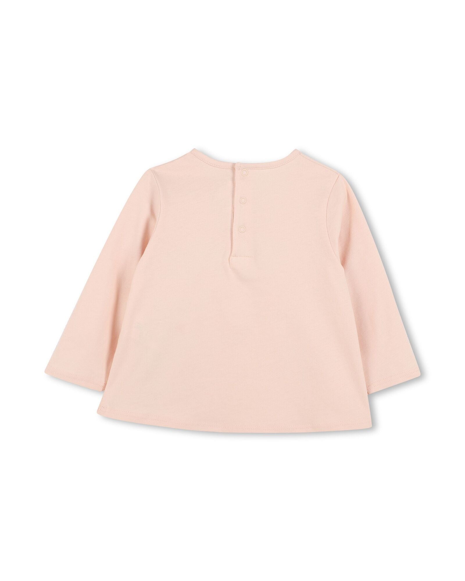 T-shirt à manches longues impression spirale en coton - Bois de Rose