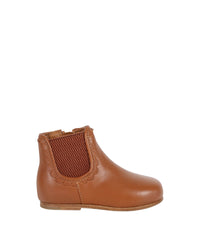 Bottines à zip en cuir - Cuir