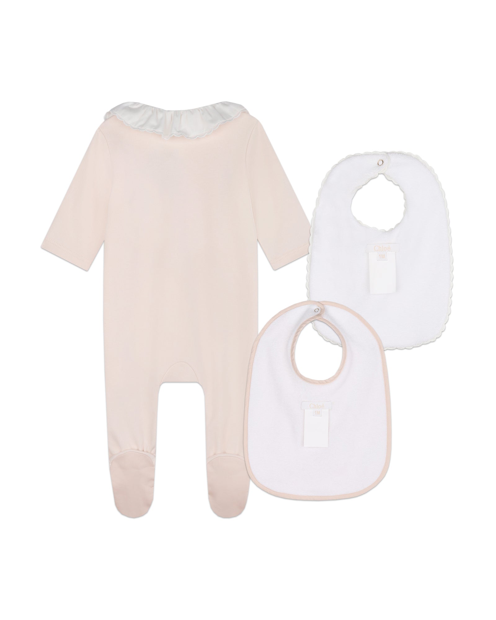 Cotton pyjama set with 2 bibs - Églantine