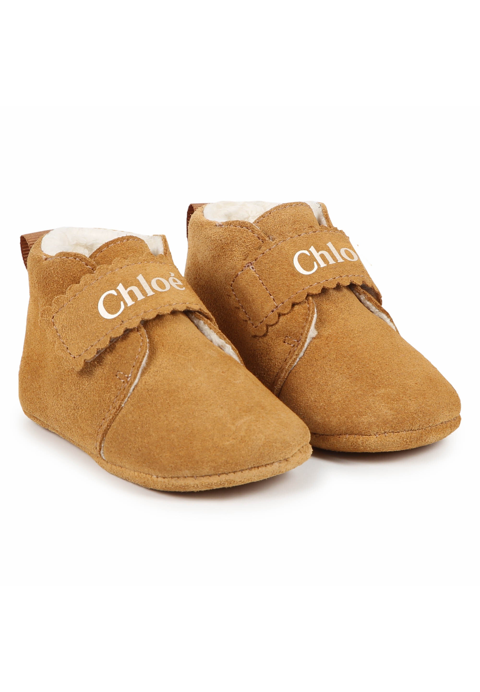 Leather slippers - Camel