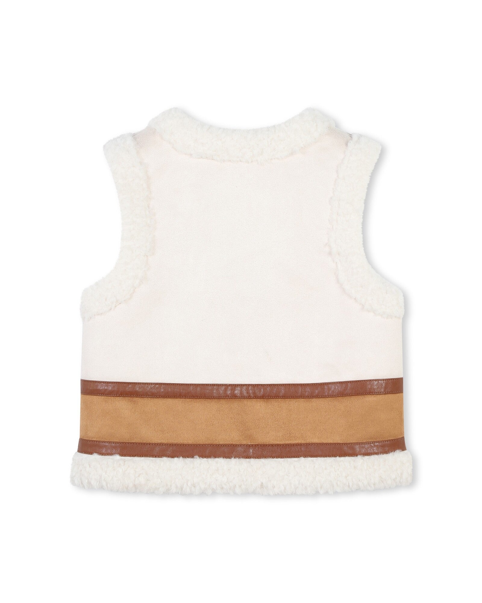 Sleeveless wool waistcoat - Mustang