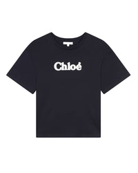 Cotton t-shirt with fancy illustrations - Bleu Amiral