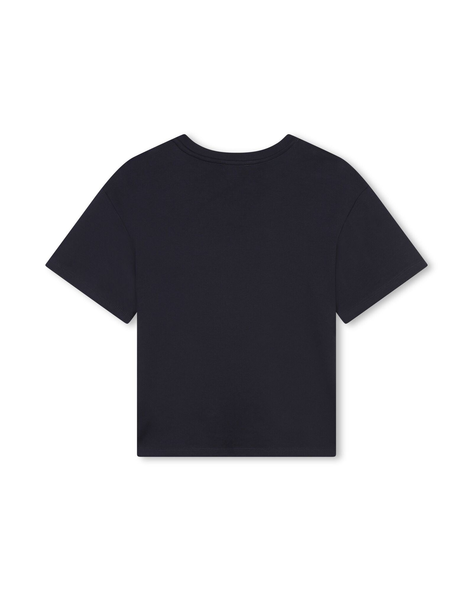 Cotton t-shirt with fancy illustrations - Bleu Amiral