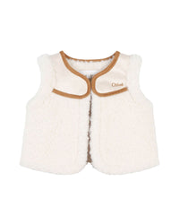 Sleeveless cardigan - Ecru Beige