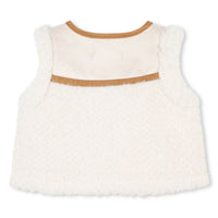 Sleeveless cardigan - Ecru Beige