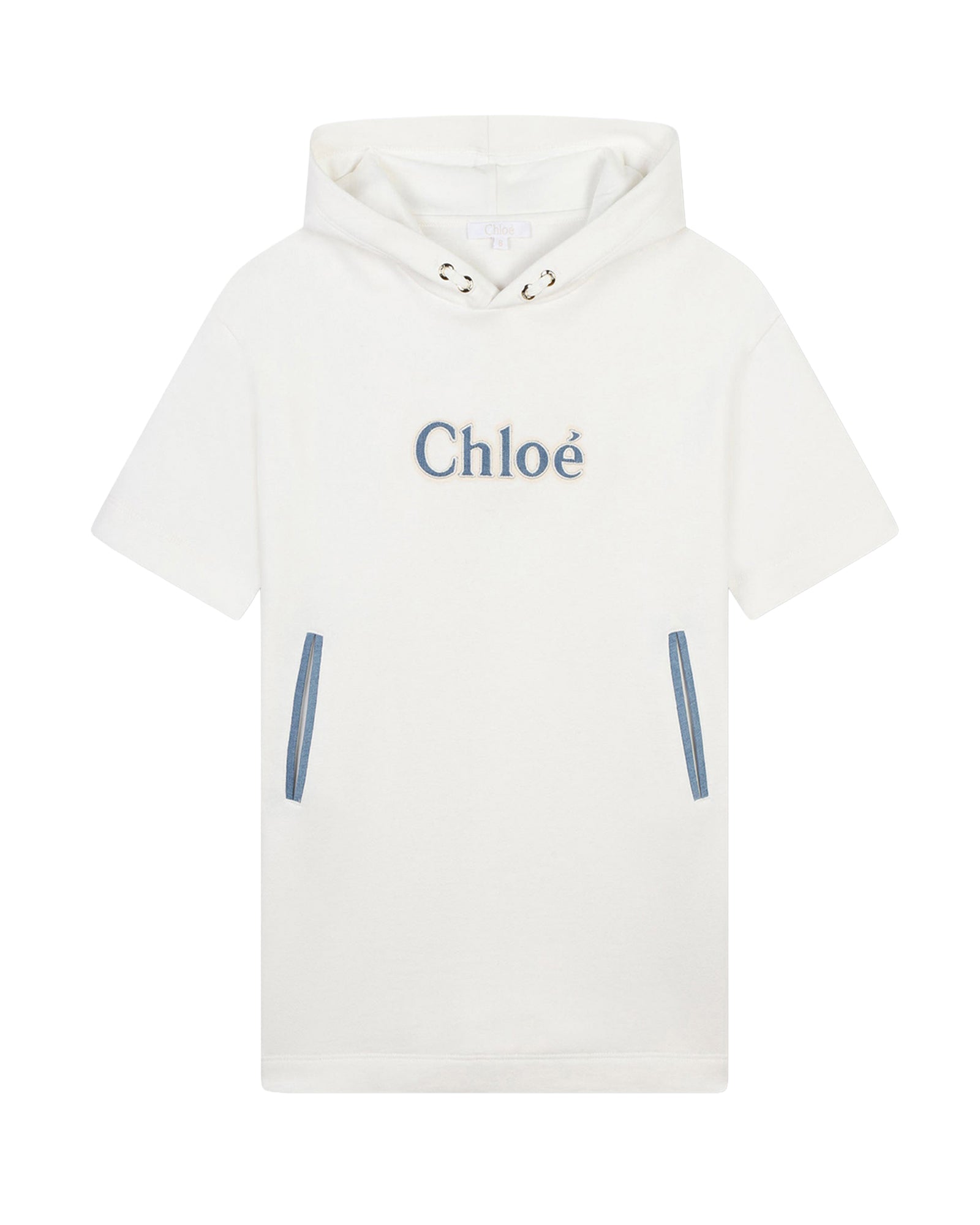 Robe à capuche à poches en coton - Off White