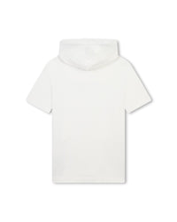 Robe à capuche à poches en coton - Off White