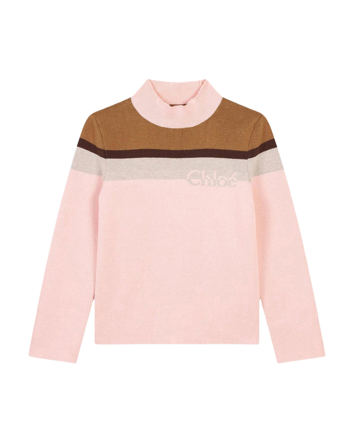 Pull à rayures en coton - Bois de Rose