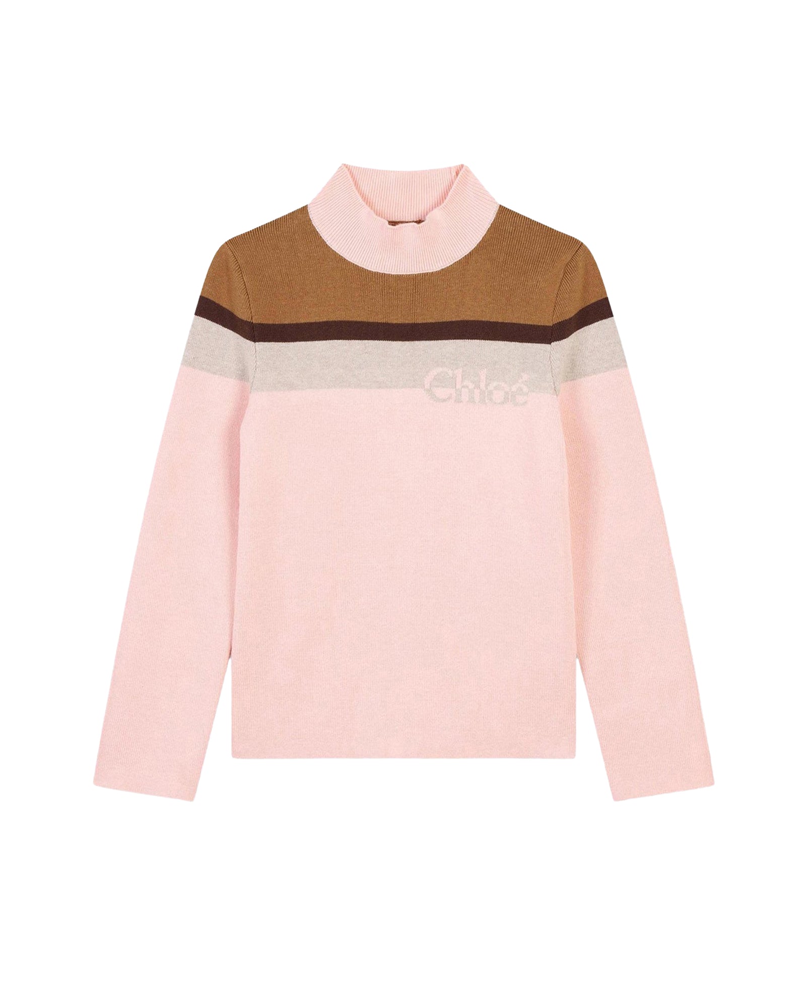 Pull à rayures en coton - Bois de Rose