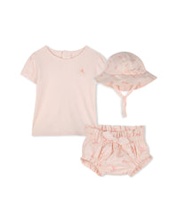 Ensemble t-shirt short en coton - Rose Poudrie