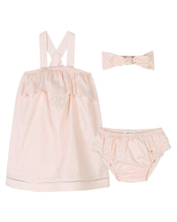 Ensemble 3 pièces en coton - Rose Poudrie