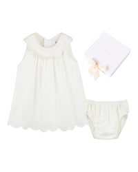 Robe bloomer en soie mélangée - Off White