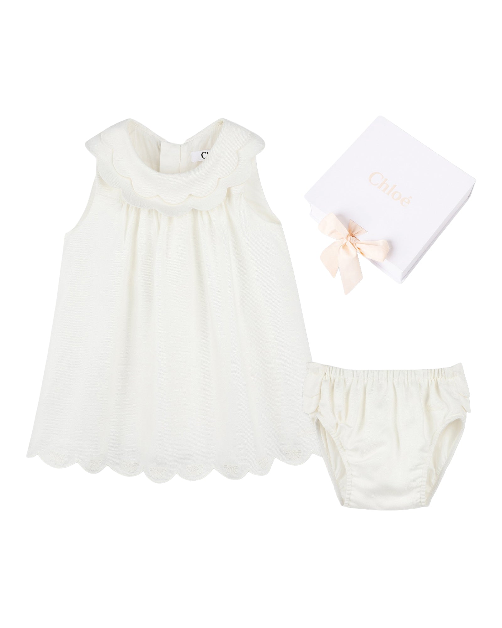 Robe bloomer en soie mélangée - Off White