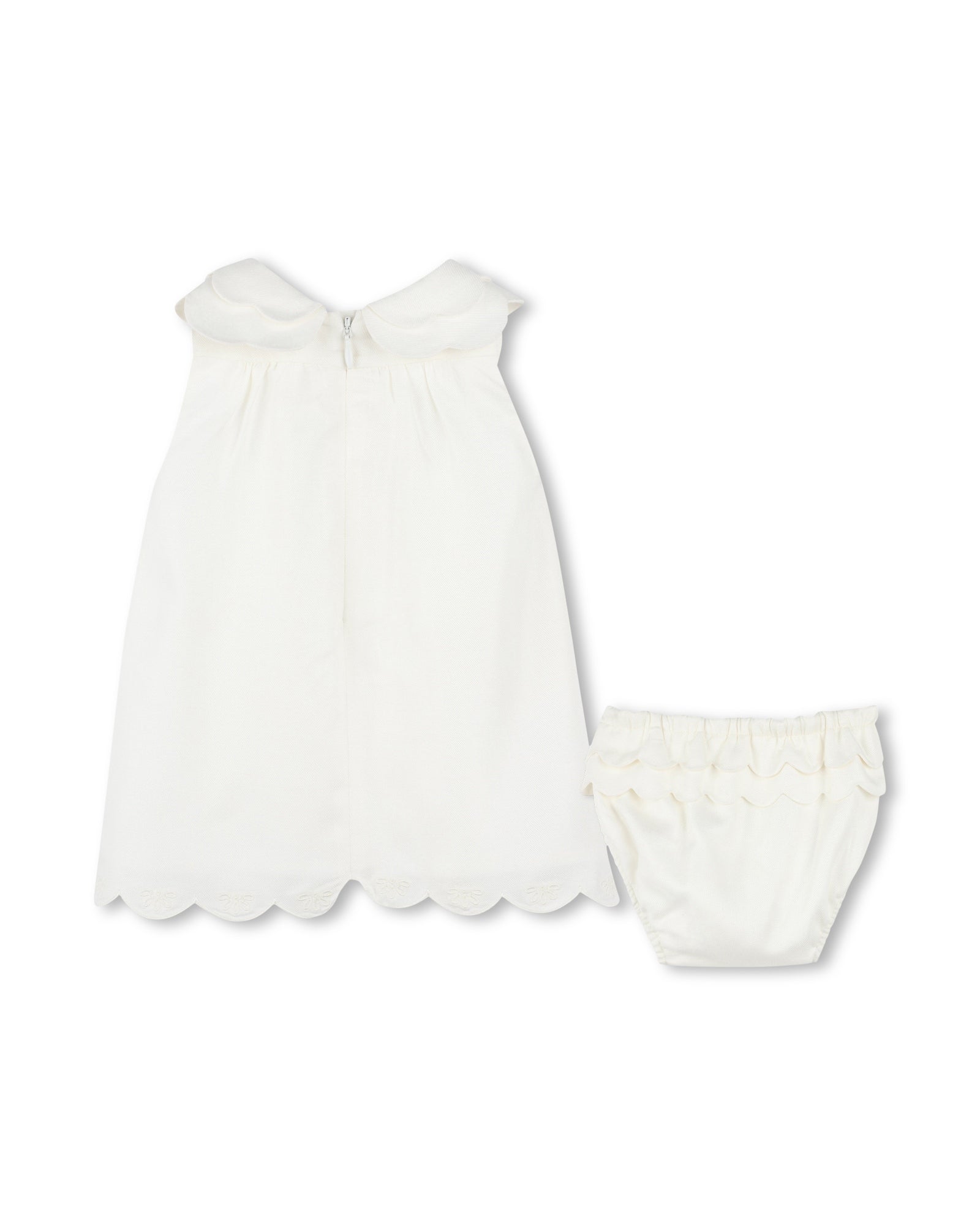 Robe bloomer en soie mélangée - Off White