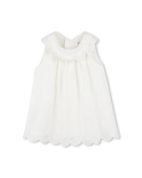 Robe bloomer en soie mélangée - Off White