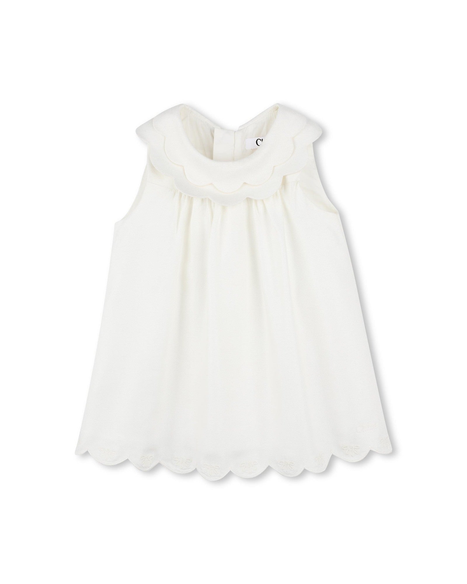 Robe bloomer en soie mélangée - Off White