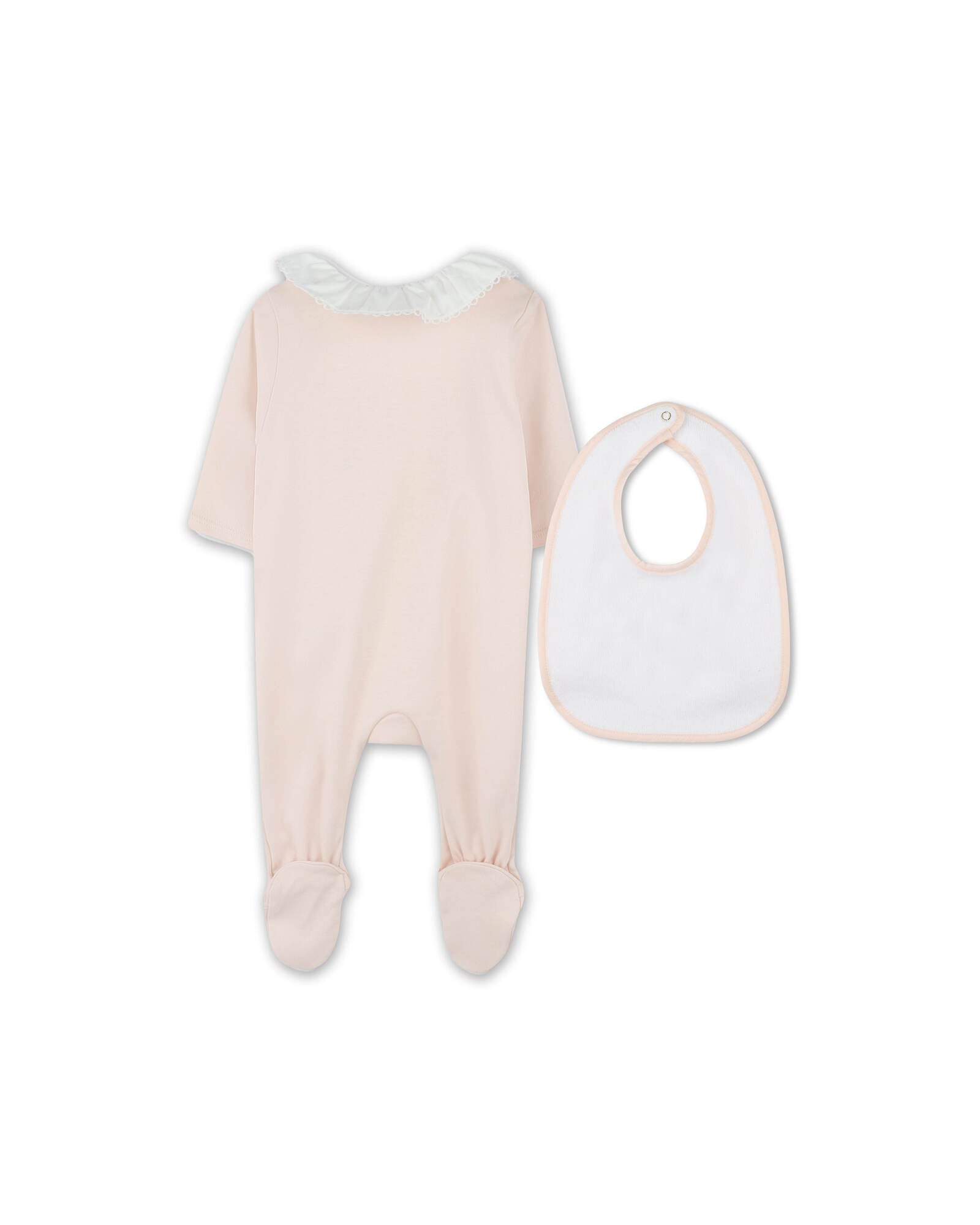 Ensemble pyjama bavoir en coton - Rose Poudrie