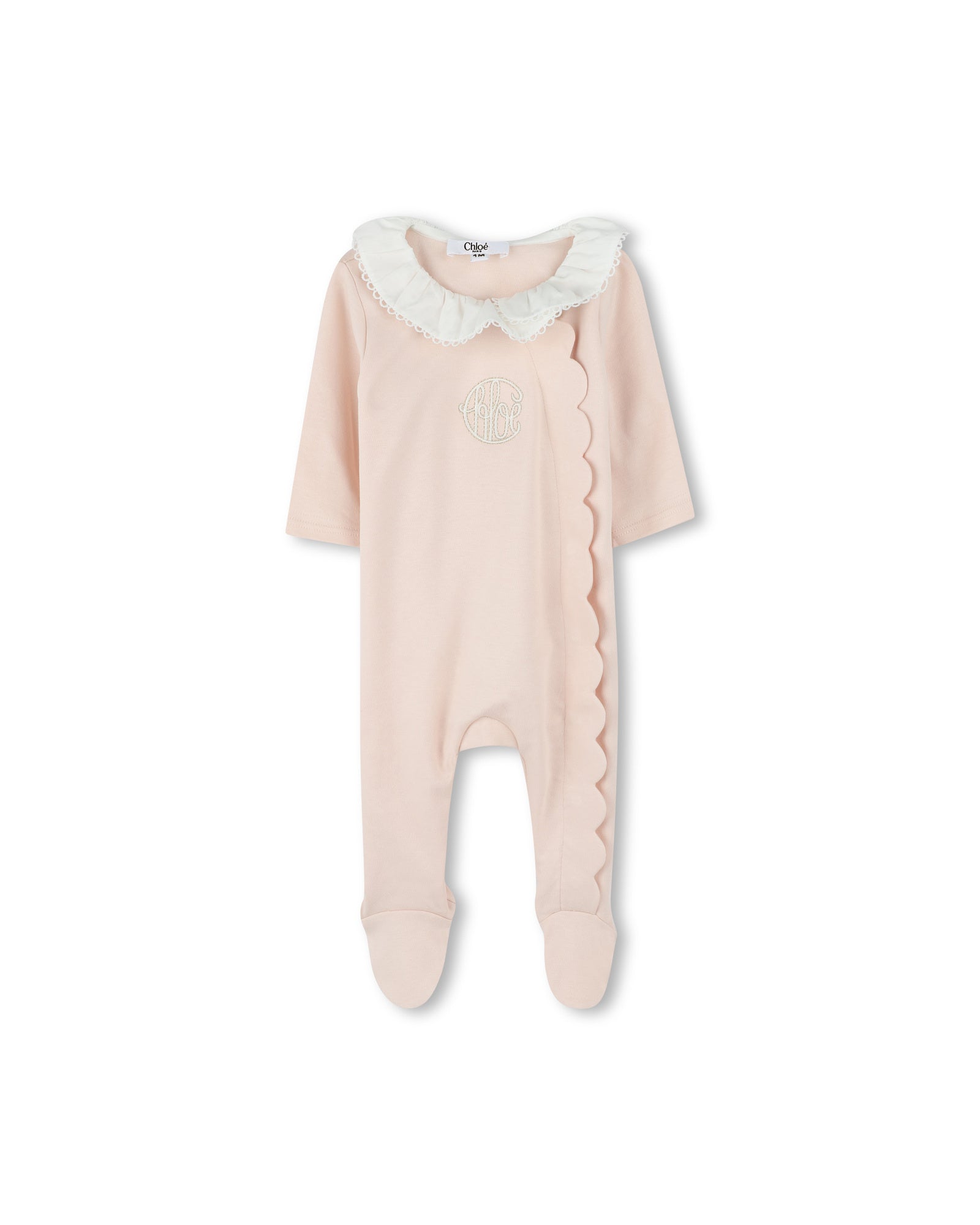 Ensemble pyjama bavoir en coton - Rose Poudrie