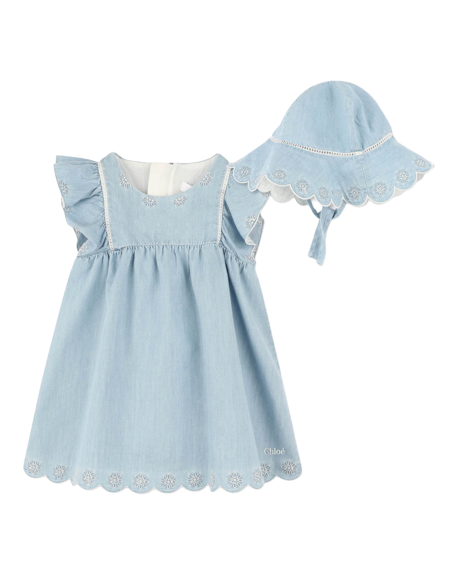 Denim hat and dress set - Chambray