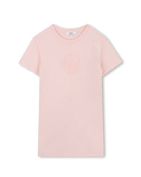 Short-sleeved cotton dress - Petal Pink