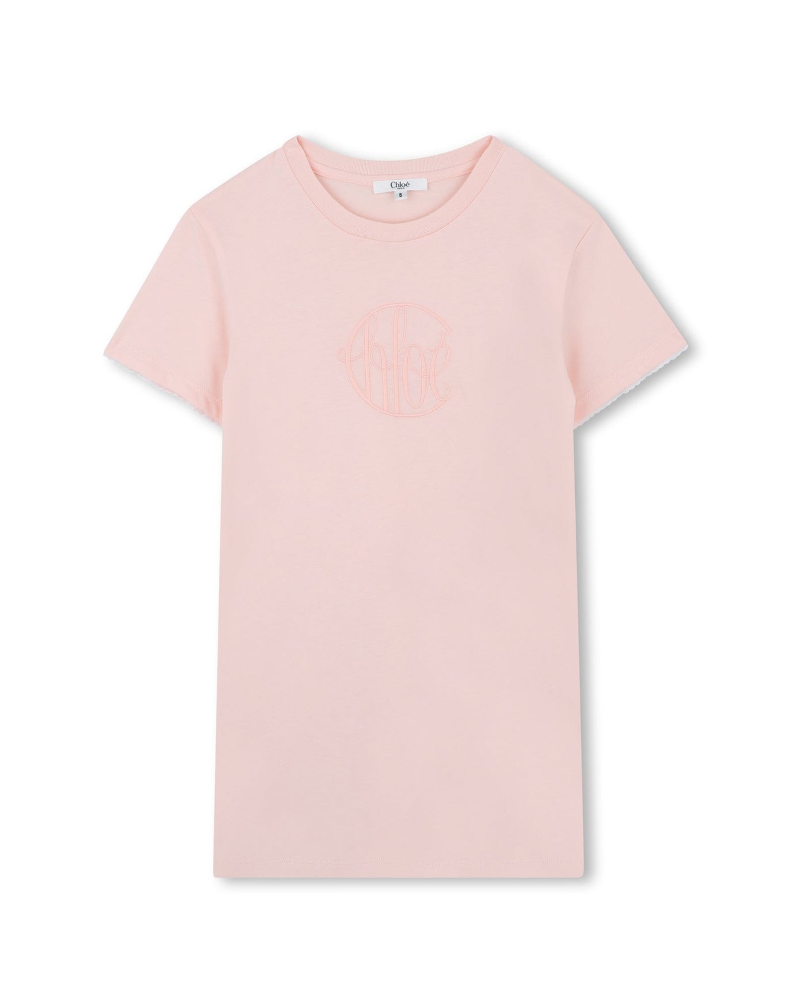 Short-sleeved cotton dress - Petal Pink