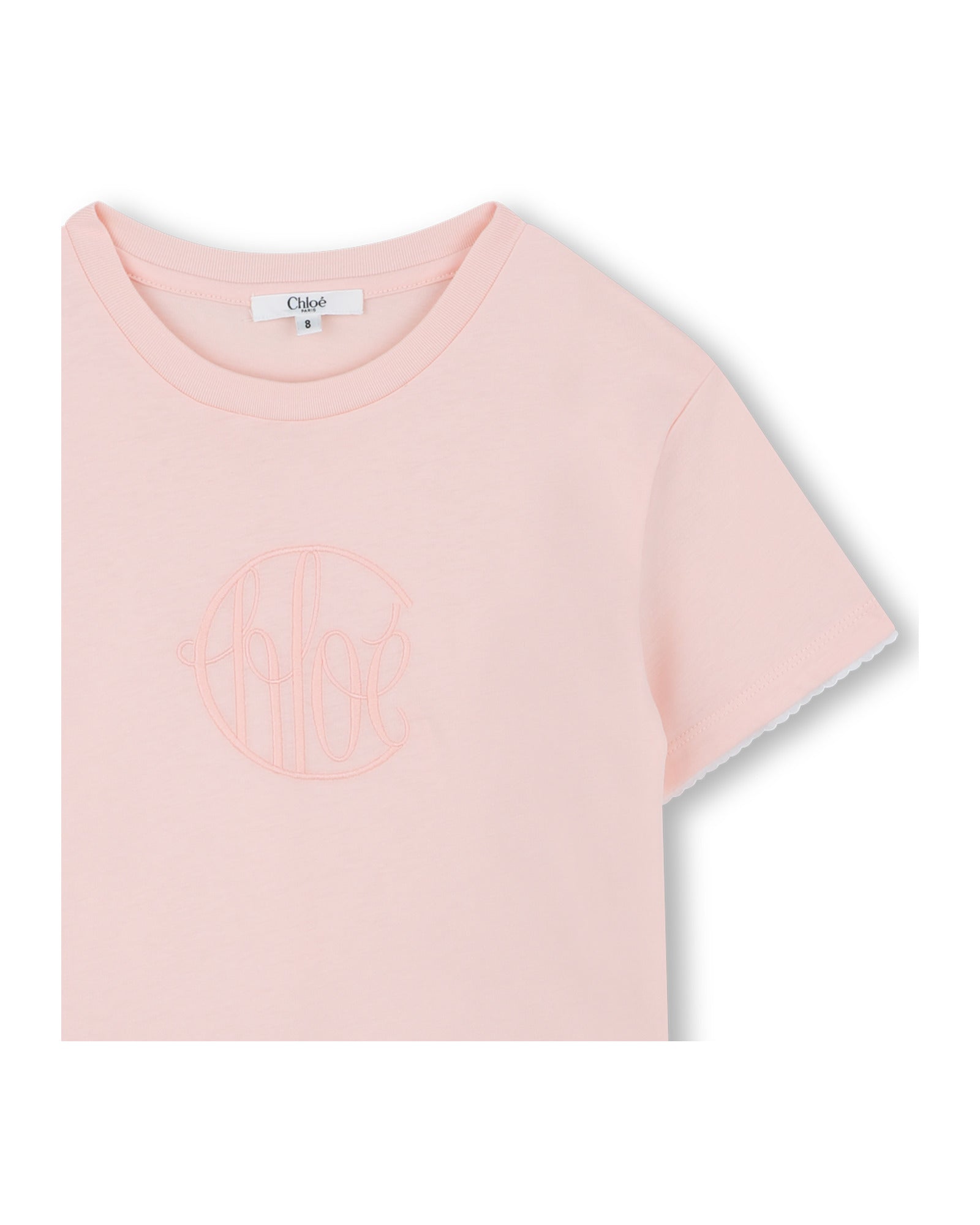Short-sleeved cotton dress - Petal Pink