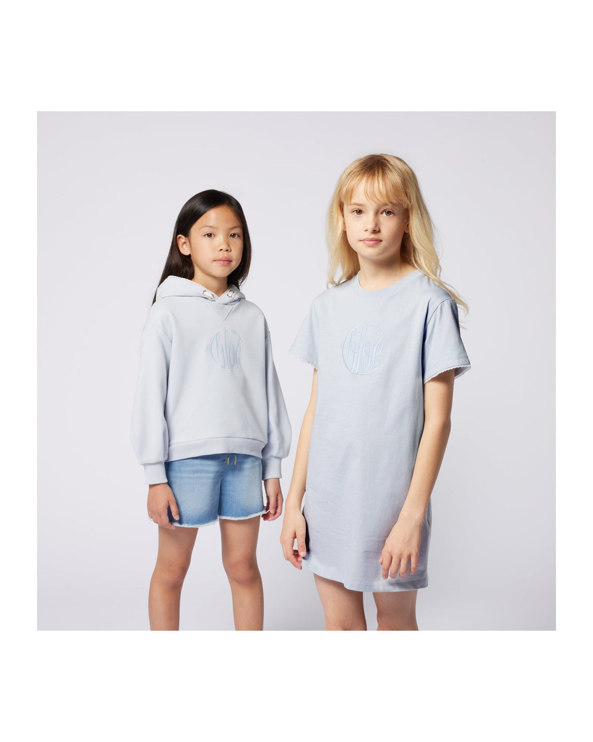 Robe à manches courtes - Bleu Delave