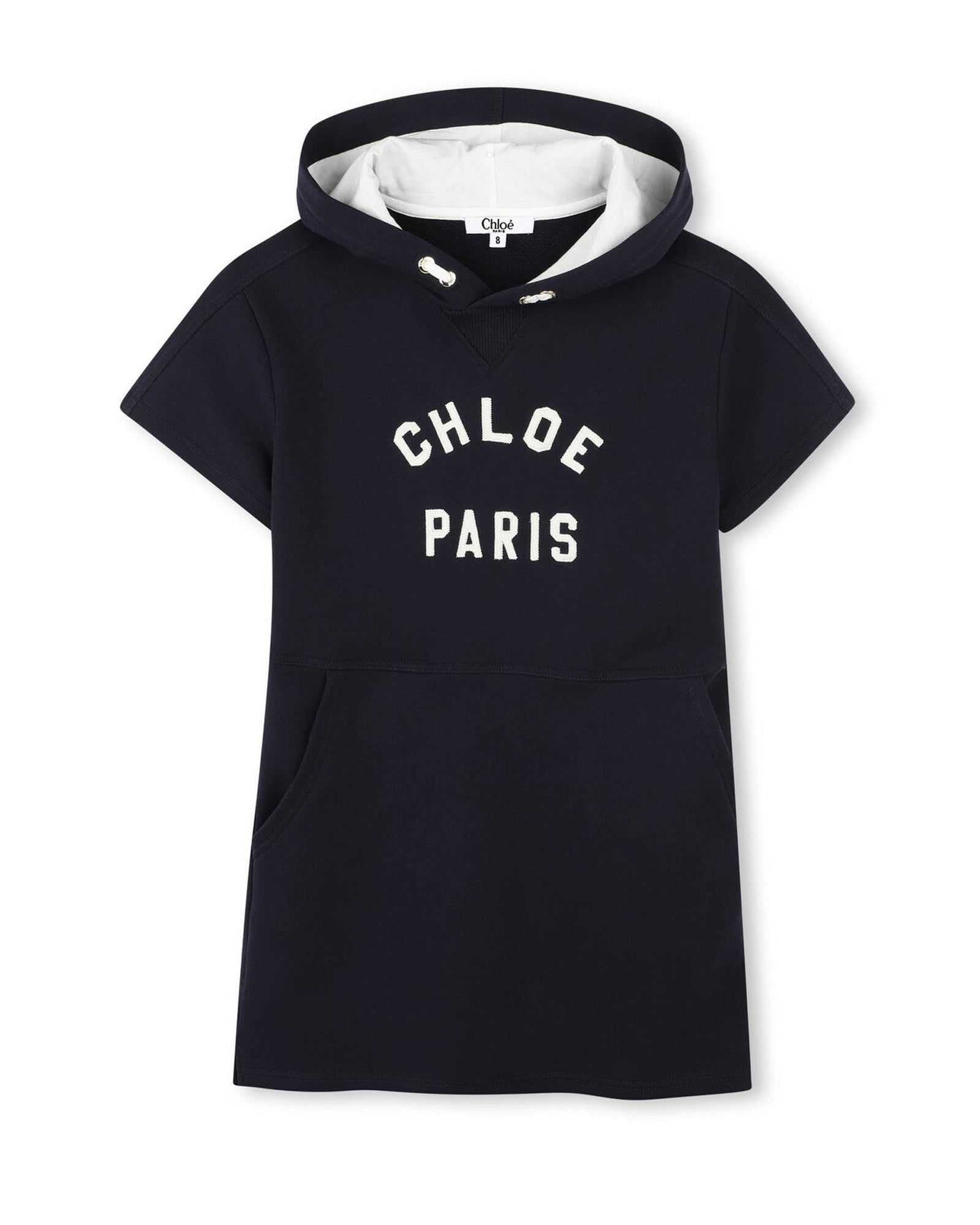 Robe à manches courtes en coton - Bleu Amiral