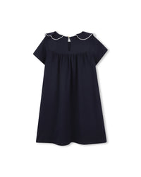 Robe manches courtes en coton - Bleu Amiral