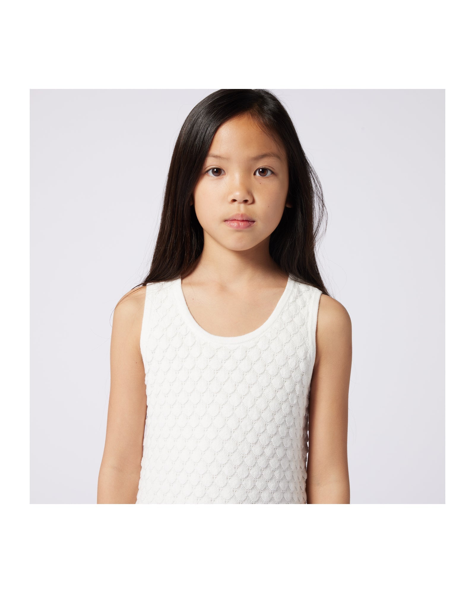 Robe longue sans manches en coton - Off White