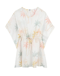 Cotton dress with elasticated waist - Multicolor