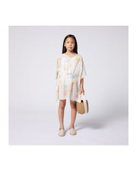 Cotton dress with elasticated waist - Multicolor