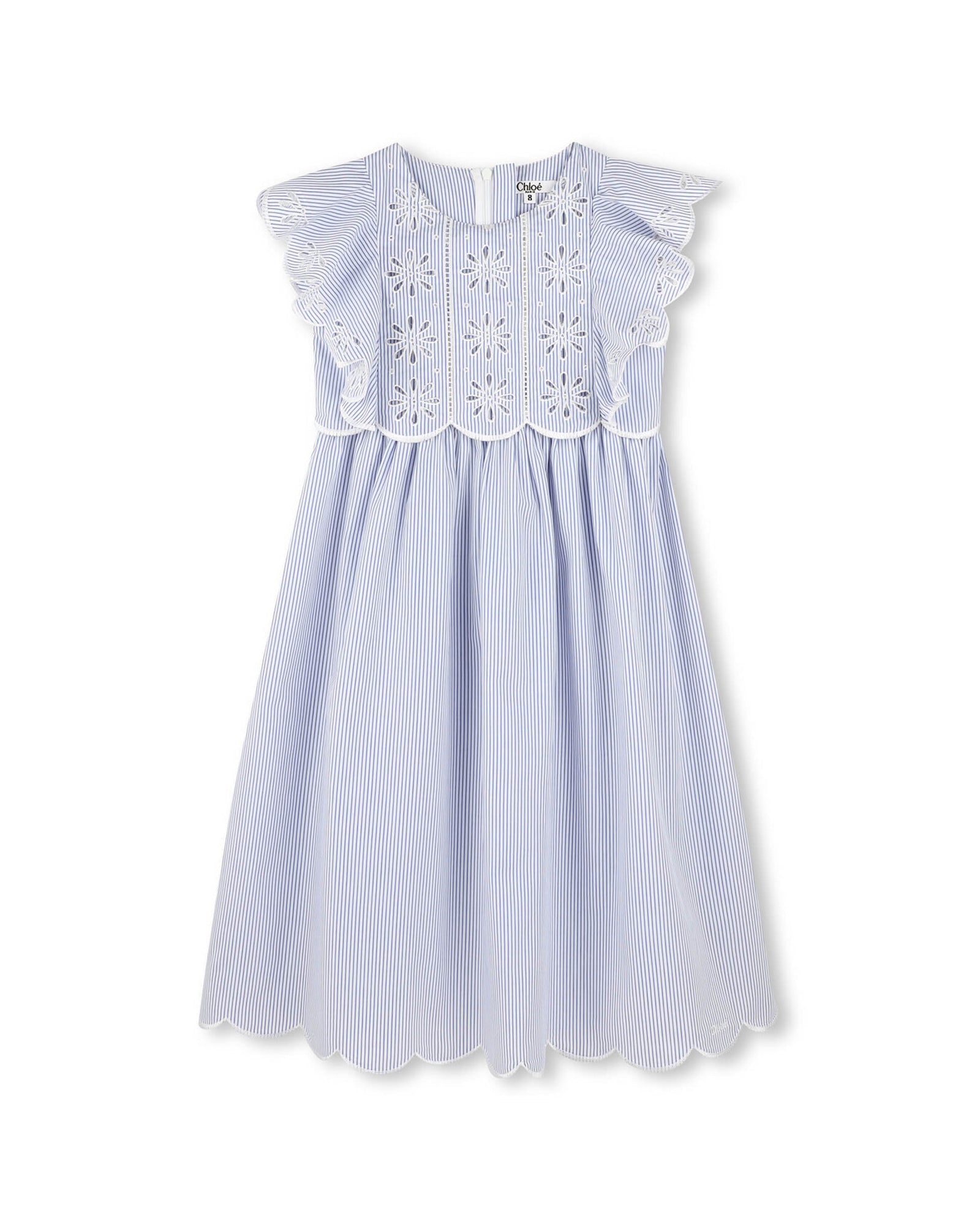 Robe à manches courtes - Blanc Bleu