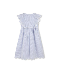 Robe à manches courtes - Blanc Bleu