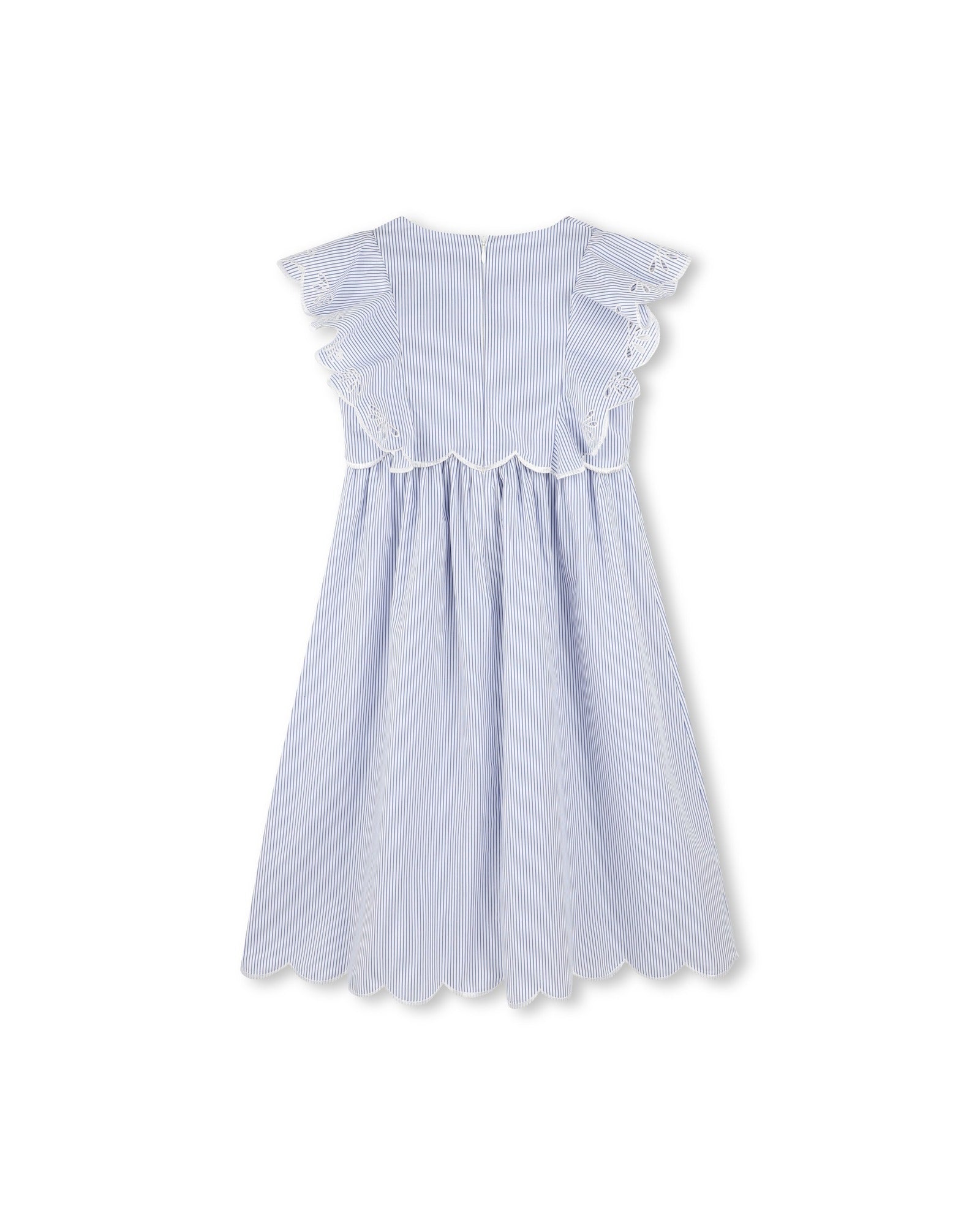 Robe à manches courtes - Blanc Bleu