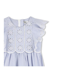 Robe à manches courtes - Blanc Bleu