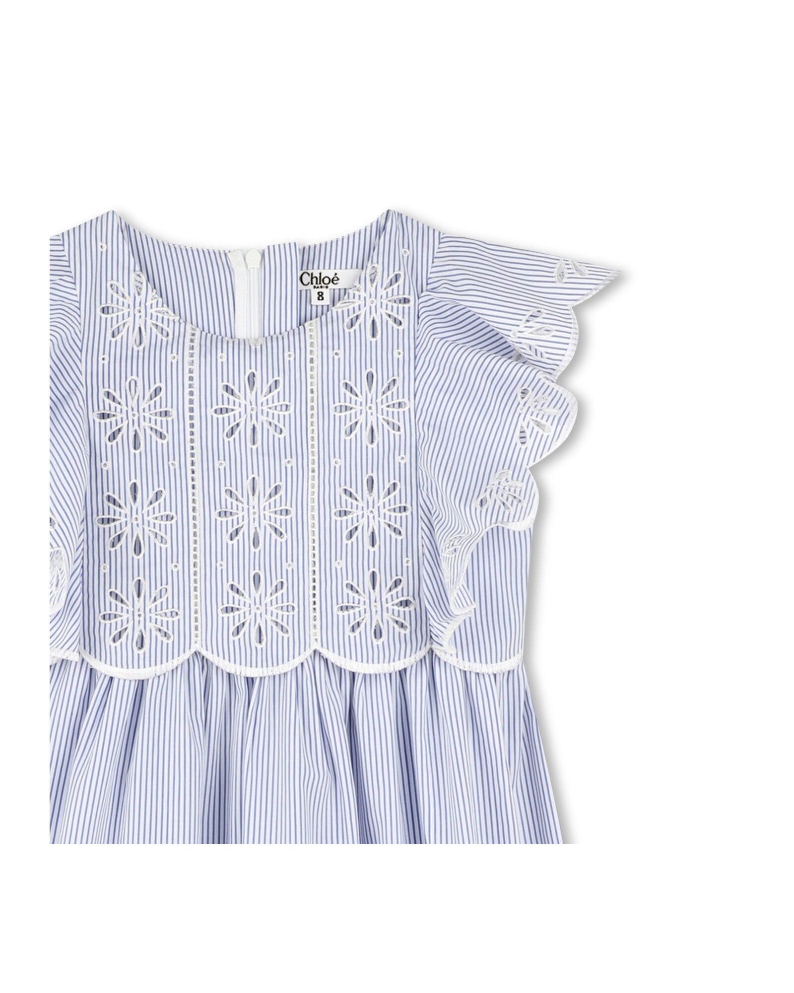 Robe à manches courtes - Blanc Bleu