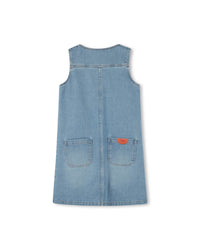 Sleeveless denim dress - Bleach