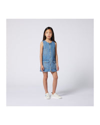 Sleeveless denim dress - Bleach