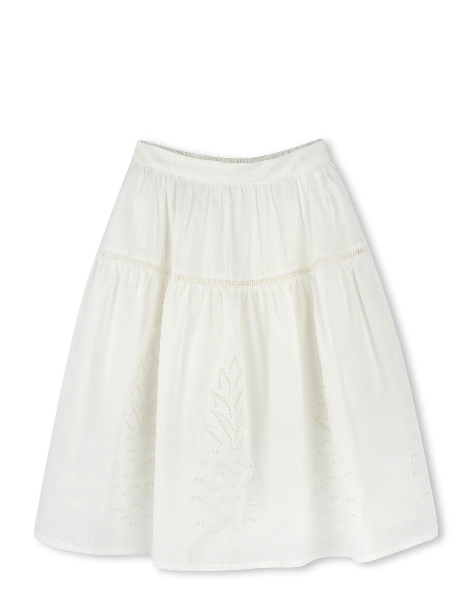 Jupe à taille élastiquée - Offwhite
