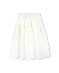 Jupe à taille élastiquée - Offwhite