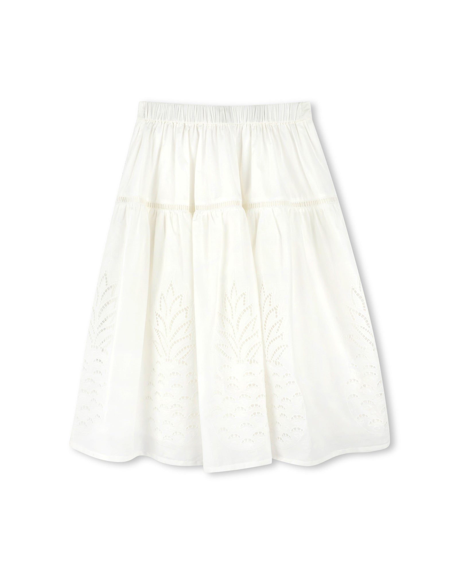 Jupe à taille élastiquée - Offwhite