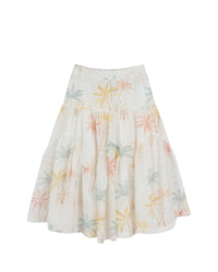Elasticated waist skirt in cotton - Multicolor