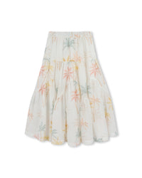 Elasticated waist skirt in cotton - Multicolor