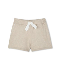 Short à taille élastiquée - Beige Foncé