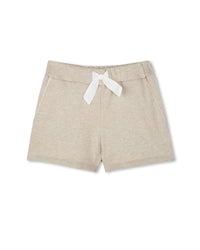 Short à taille élastiquée - Beige Foncé
